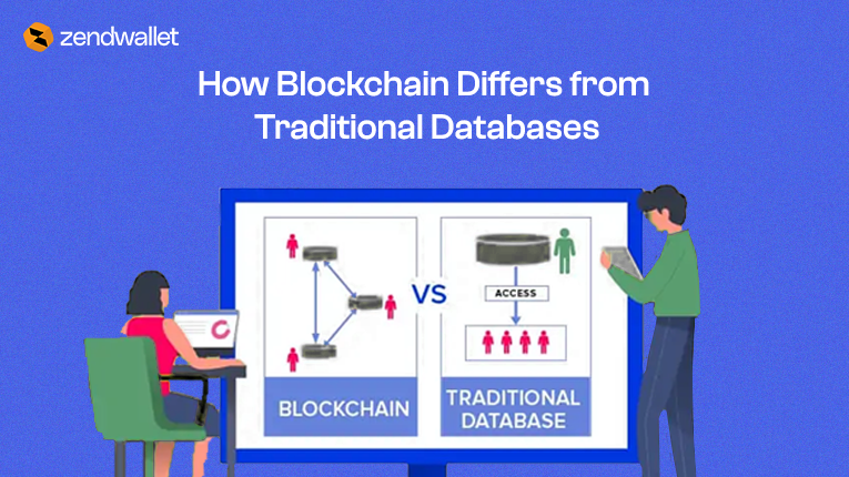 Blockchain differs from traditional databases